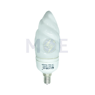 Global Economic CFL Lamp Milky Wavy Candle WarmWhite E14 13W
