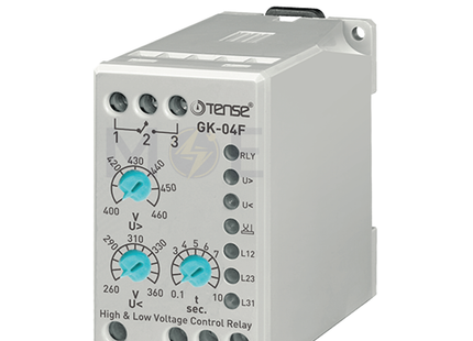 Tense Analogue Over & Under Voltage Protection Relay 220V DIN Delay Time 5A 250V AC 3P | GK-04F | حماية فاز ثلاثة فاز