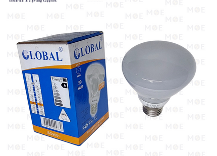 Global Economic CFL Lamp Reflector Frosted R80 DayLight E27 20W | لمبة توفير برم مراية مغشى دايلايت