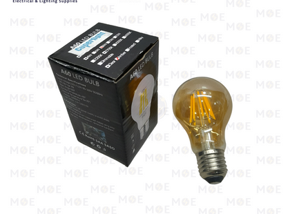 Cuperlight LED Lamp Amber Filament Bulb WarmWhite E27 8W | A60 | لمبة ليد برم فيلامنت بول عسلي ورم وايت