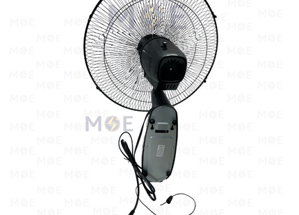 CROWN Wall Fan Black 60W 5 Blades 18inch | w999-CFW | مروحة حائطفراشات زوبعة اسود