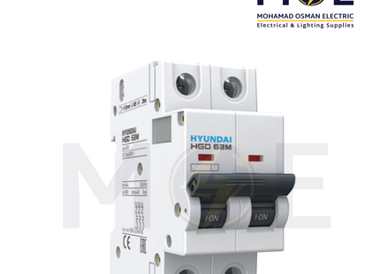 Hyundai MCB HGD63M 6KA 2P 16A | دجنتور كهرباء مجوز - قاطع كهربائي