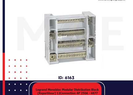 Legrand Monobloc Modular Distribution Block (Repartiteur) 12 Connection 4P 250A | Legr-004877 | علبة توزيع فاز