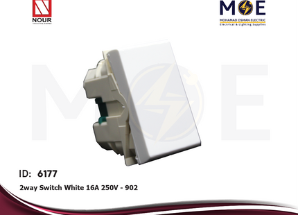Nour 2way Switch White 16A 250V | 902 | مفتاح دركسيون ابيض