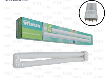 Narva Economic CFL Pin Lamp WarmWhite 830 4Pin 2G 11 24W | KLD-L 2G11 | لمبة شك توفير ورم وايت