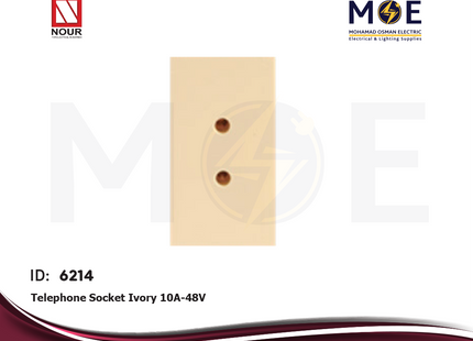 Nour Telephone Socket Ivory 10A-48V | 793 | بريز تلفون عاجي