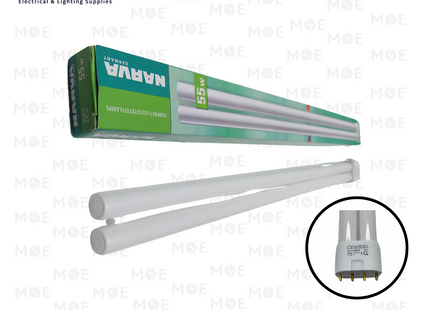 Narva Economic CFL Pin Lamp WarmWhite 830 4Pin 2G 11 55W | KLD-L 2G11.SL | لمبة شك توفير ورم وايت