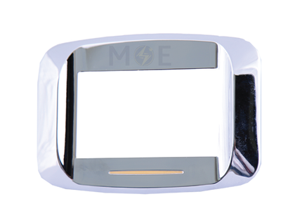 Nour Banquise Plastic Cover Plate Chrome With light 3module | 201Cr | بلاك بانكيز بضوء كروم