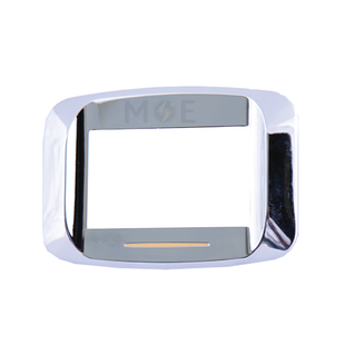 Nour Banquise Plastic Cover Plate Chrome With light 3module | 201Cr | بلاك بانكيز بضوء كروم