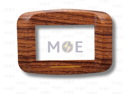 Nour Banquise Plastic Cover Plate Nutty With light 3module | 201NUL | بلاك بانكيز بضوء جوزي فاتح