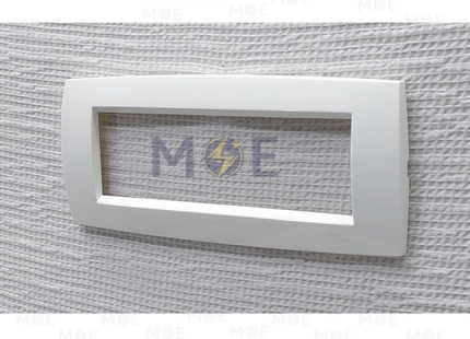 Nour Verona Plastic Cover Plate White 6module | 4006W | بلاك فيرونا ابيض