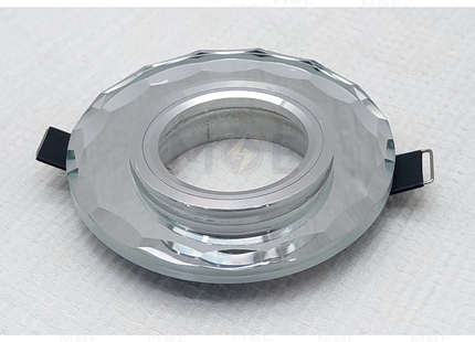 CuperLight DownLight / Spotlight Frame MR16 With White Mirror Glass Recessed Fix Circular Spot CP12 6cm | CP12 | سبوت فارغ مدور مخفي مع زجاجة مراية ابيض ثابت