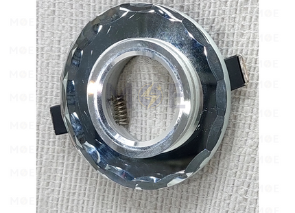 CuperLight DownLight / Spotlight Frame MR16 With White Mirror Glass Recessed Fix Circular Spot CP12 6cm | CP12 | سبوت فارغ مدور مخفي مع زجاجة مراية ابيض ثابت