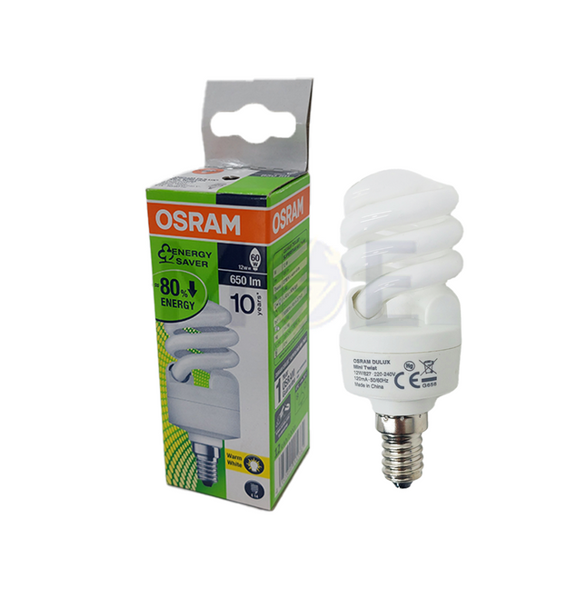 OSRAM Economic CFL Lamp Spiral WarmWhite E14 12W