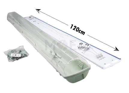 CuperLight Empty Tube Light Fixture WaterProof IP65 2xT8 (LED) 2x36W 120cm | CPRL-GS-2x36