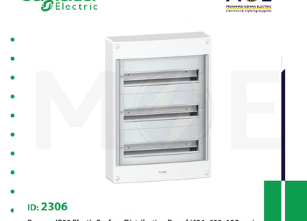 Schneider Pragma IP30 Surface Mount Distribution Board 426x600x125mm 3Rx18module 54module | MGPRA20318 | تابلو بلاستيك ظاهر بدون غطا