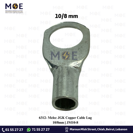 Melec JGK Copper Cable Lug 10/8mm | JM10-8