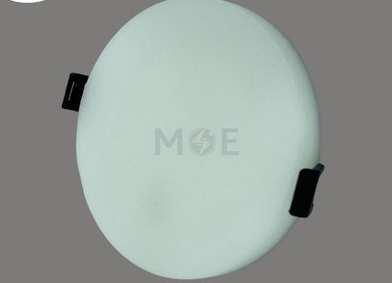 Greenlite LED Downlight/ Panel Light White Ceiling Flush Mounted FrameLess Circular Daylight 6400K 2000Lm 10.5cm 20W | GR-1800-20W | سبوت ليد مدور مخفي بدون كادر ابيض دايلايت