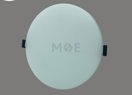 Greenlite LED Downlight/ Panel Light White Ceiling Flush Mounted FrameLess Circular Warmwhite 3000K 3000Lm 15cm 30W | GR-2403-30W | سبوت ليد مدور مخفي بدون كادر ابيض ورم وايت