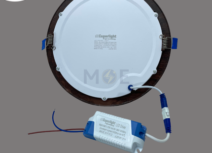 Cuperlight LED Downlight/ Panel Light Wooden Ceiling Flush Mounted Circular Warmwhite 3000K 2200Lm 20.5cm 22W | KG-812 | سبوت ليد مدور مخفي خشبي ورم وايت