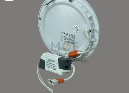 Uight LED Downlight/ Panel Light White Ceiling Flush Mounted Circular WarmWhite 3000K 12.5cm 9W | سبوت ليد مدور مخفي ابيض ورم وايت