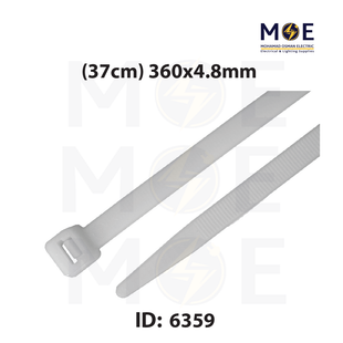C&P Cable Tie White ( Natural ) ( 37cm ) 360x4.8mm | 36148/CP | رباط بلاستيك ابيض