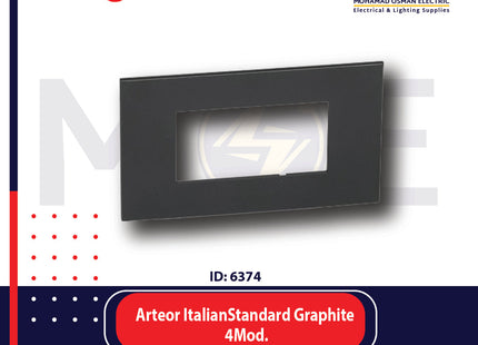 Legrand Arteor ItalianStandard Square Cover Plate Graphite 4module | 011575032 | بلاك غرافيت