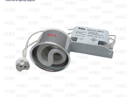 TCl Economic CFL Spot Lamp+Electronic Ballast DayLight GU5.3 MR16 13W | لمبة سبوت مع ترانس توفير دايلايت