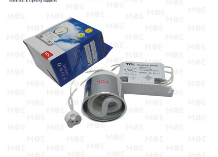 TCl Economic CFL Spot Lamp+Electronic Ballast DayLight GU5.3 MR16 13W | لمبة سبوت مع ترانس توفير دايلايت