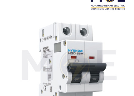 Hyundai MCB HGD63M 6KA 2P 25A | دجنتور كهرباء مجوز - قاطع كهربائي