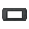 Master Plastic Cover Plate Black 4module | 20-4