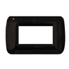 Master Plastic Cover Plate Black Chrome 3module | 23-3