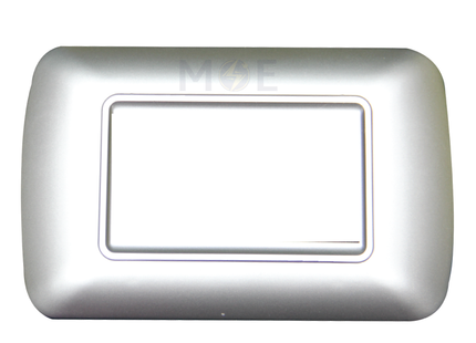 Master Plastic Cover Plate Silver Matt 3module | 22-3 | بلاك بلاستيك فضي مات