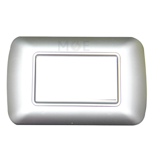 Master Plastic Cover Plate Silver Matt 3module | 22-3 | بلاك بلاستيك فضي مات