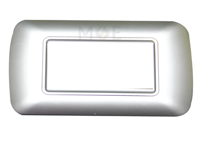 Master Plastic Cover Plate Silver Matt 4module | 22-4 | بلاك بلاستيك فضي مات