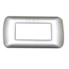 Master Plastic Cover Plate Silver Matt 4module | 22-4