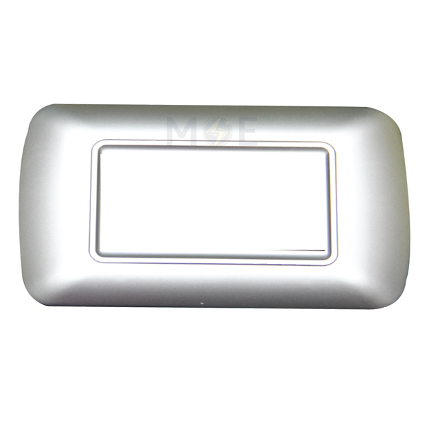 Master Plastic Cover Plate Silver Matt 4module | 22-4