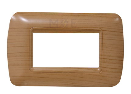 Master Plastic Cover Plate Wooden Oak 3module | 46-3 | بلاك بلاستيك خشبي سنديان