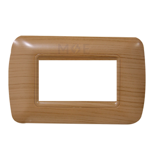 Master Plastic Cover Plate Wooden Oak 3module | 46-3 | بلاك بلاستيك خشبي سنديان