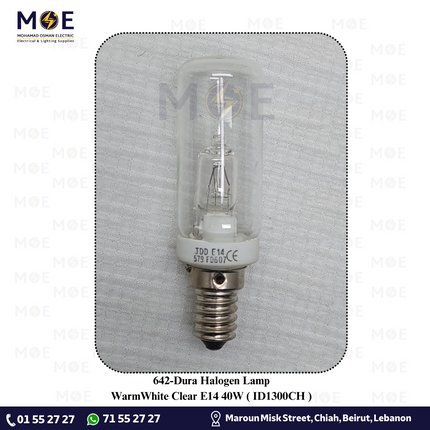 Dura Halogen Lamp WarmWhite Clear E14 40W | ID1300CH