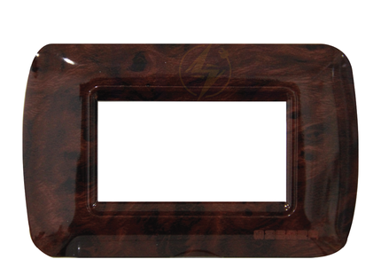 Master Plastic Cover Plate Wooden Print 3module | 45-3 | بلاك بلاستيك خشبي مطبع