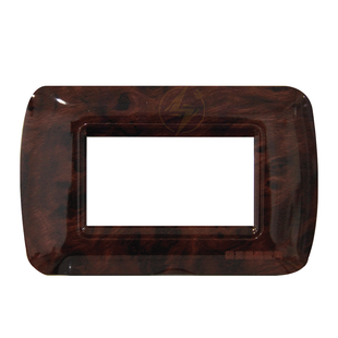 Master Plastic Cover Plate Wooden Print 3module | 45-3 | بلاك بلاستيك خشبي مطبع