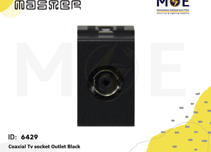 MASTER Coaxial TV socket Outlet Black | 6012-BL | بريز تلفزيون اسود