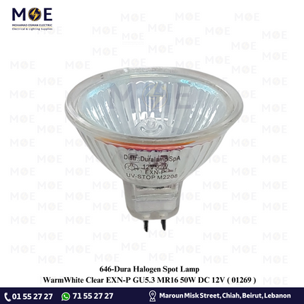 Dura Halogen Spot Lamp WarmWhite Clear EXN-P GU5.3 MR16 50W DC 12V | 01269