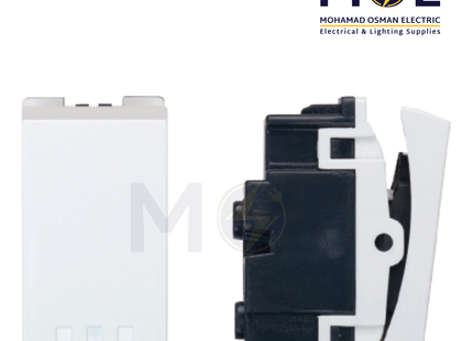 SAS Eco 2Way Switch White 1P 10AX 250V | Eco-50-506 | مفتاح دركسيون ابيض
