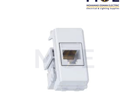 SAS Eco Cat5e Data Socket RJ45 White | 50-684-C5 | بريز داتا ابيض