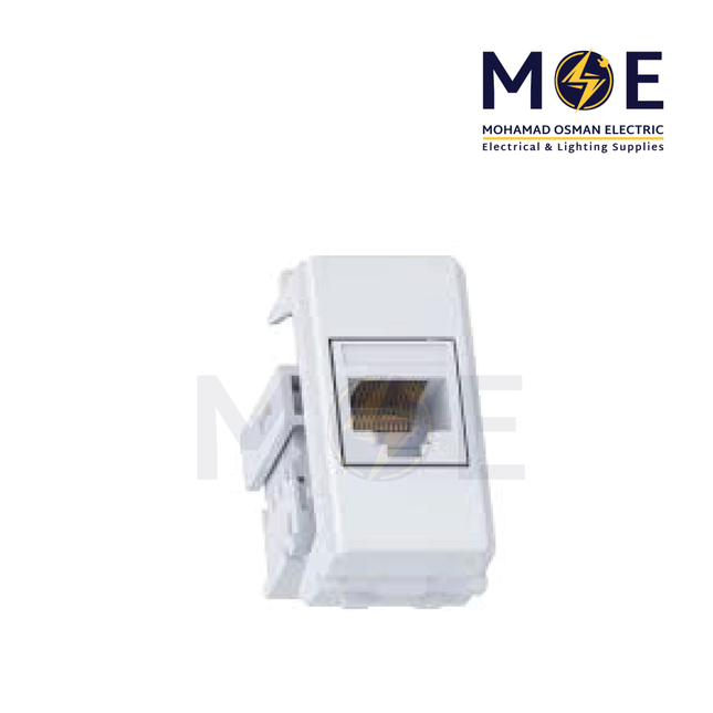 SAS Eco Cat5e Data Socket RJ45 White | 50-684-C5 | بريز داتا ابيض