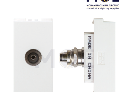 SAS Eco Coaxial TV Socket White | Eco-50-228 | بريز تلفزيون ابيض