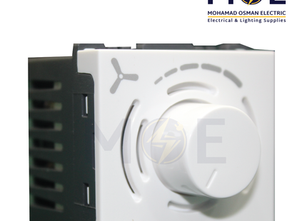 SAS Eco Fan Dimmer White 1P 250W 220V 1module | Eco- 50- 804 | ديمر مروحة ابيض