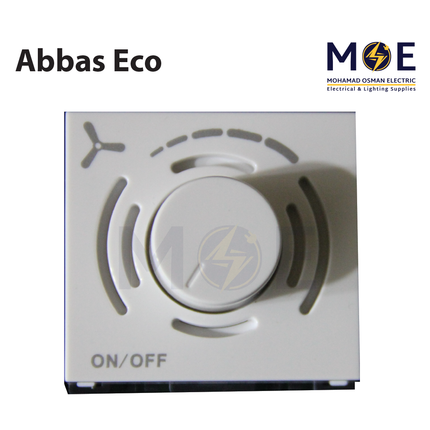 SAS Eco Fan Dimmer White 1P 250W 220V 1module | Eco- 50- 804